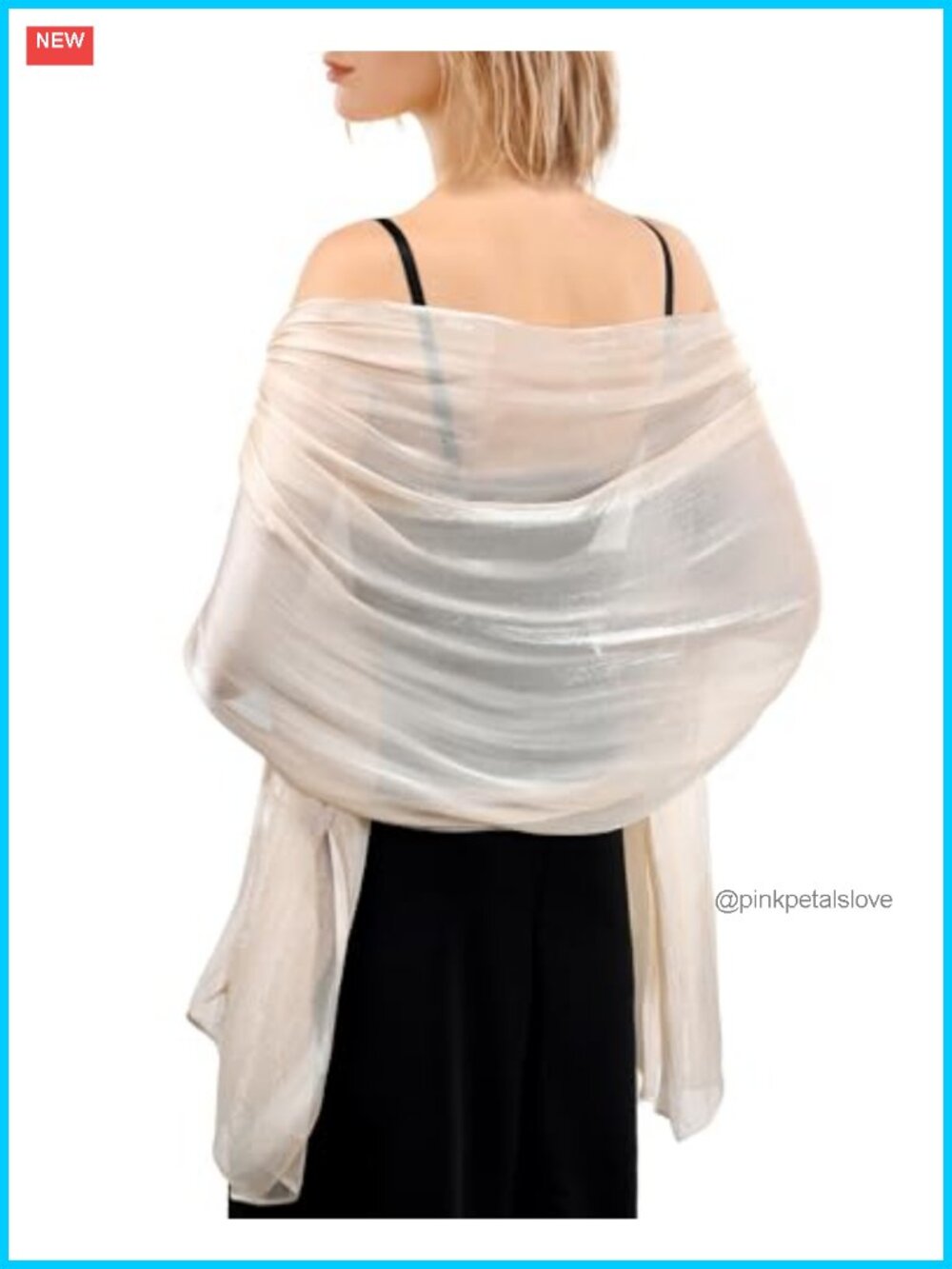 Sparkly Women's Pashmina Shawl Wrap for Wedding Evening Party This Season